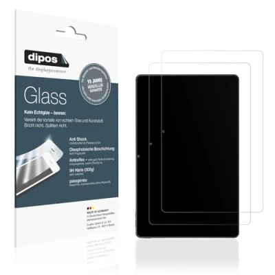 Abbildung von dipos I 2x Displayschutz 9H matt kompatibel mit Lenovo IdeaTab Pro TB373FU Schutzfolie Anti Shock Folie