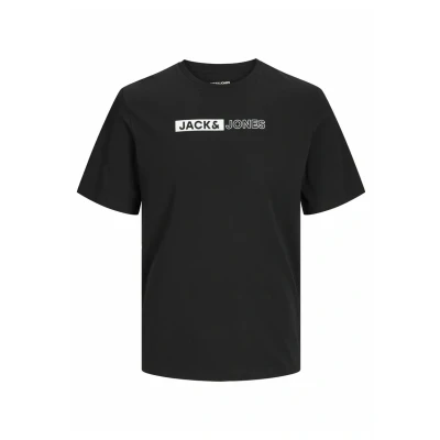 Abbildung von Jack &amp; Jones LOGO Tshirt print, Herren, Größe: 6XL, Black