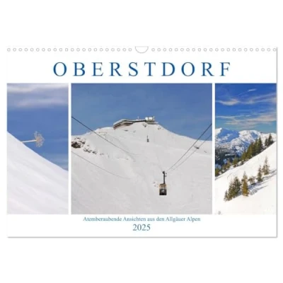 Abbildung von Oberstdorf. Atemberaubende Ansichten aus den Allgäuer Alpen (Wandkalender 2025 DIN A3 quer), CALVENDO Monatskalender