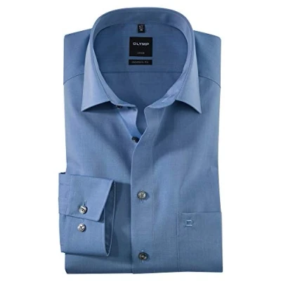 Abbildung von OLYMP Luxor modern fit Hemd Langarm Chambray mittelblau Gr. 37