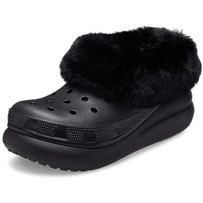 Abbildung von Crocs Furever Crush Hausschuh, Größe: 36 37, Black Schuhe