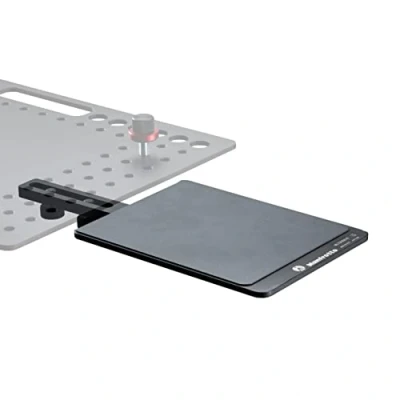 Abbildung von Manfrotto TetherGear Mouse Deck, Zubehör für PC Halter, Externes Mauspad Aluminium Laptop Konfiguration Links oder Rechtshänder, 32 cm x 15 cm, MLTSA2001B