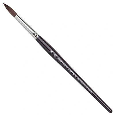 Abbildung von Winsor &amp; Newton 5734010 Galeria Acrylpinsel, aus Synthetikfasern, ideale Kontrolle für dickere Farbaufträge, kurzer Stiel, Rundpinsel Nr. 10, 6,3 mm