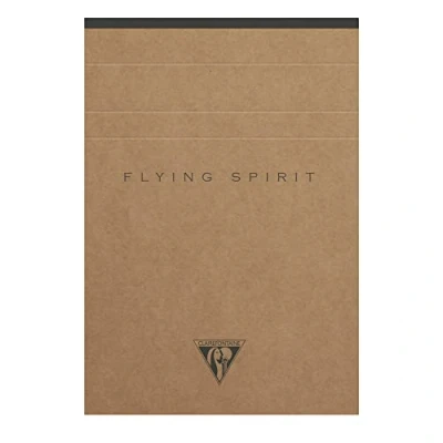 Abbildung von Clairefontaine 103646C Notizblock Flying Spirit, an Kopfseite geleimt, liniert, 10,5 x 14,8cm, 70 Blatt, 1 Stück, Braun mit sortierten Designs
