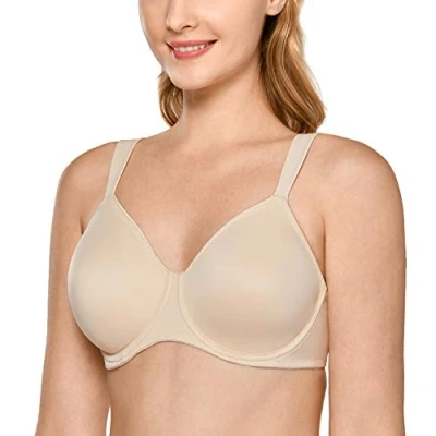 Abbildung von DELIMIRA Damen T Shirt Minimizer BH mit Bügel Große Größen Ohne Gepolstert Beige 85E