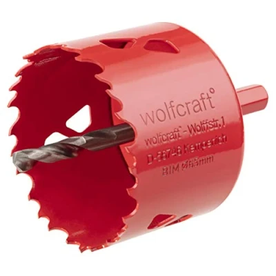 Abbildung von wolfcraft Bi Metall Lochsäge I 5473000 Für Trockenbaumaterialien, Holz, Kunststoffe und Metalle, Schnitttiefe 40 mm