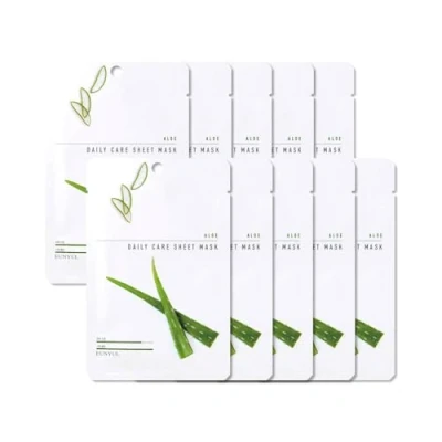 Abbildung von [10 Stücke] EUNYUL Daily Care Gesichtsmasken Packung ALOE 22 ml x 10 Stück Vegan Koreanische Hautpflege Hypoallergenes Tencel Blatt &amp; natürliche Inhaltsstoffe