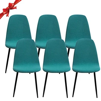 Abbildung von Jaotto Stuhlhussen 6er Set Strech, Esszimmerstühle Bezug Universal Waschbar Abnehmbare,Elegante Stuhlbezug Stuhlabdeckung Antirutsch, Küchenstühle für Büro Esszimmer Wohnzimmer,Jacquard Grün