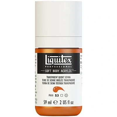 Abbildung von Liquitex 1959129 Professional Acrylfarbe Soft Body Künstlerfarbe in cremiger deckender Konsistenz, hohe Pigmentierung, lichtecht &amp; alterungsbeständig, 59ml Flasche Siena Gebrannt Transparent