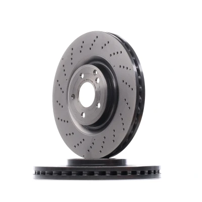 Abbildung von BREMBO COATED DISC LINE 09.B855.51 Bremsscheibe 344 32 5 gelocht/innenbel. beschichtet hochgekohlt mit Schrauben MERCEDES BENZ: CLS Shooting Brake