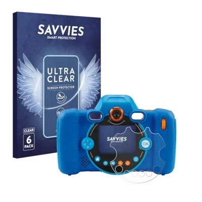 Abbildung von Savvies 6 Stück Schutzfolie für Vtech Kidizoom Duo FX Displayschutz Folie Ultra Transparent