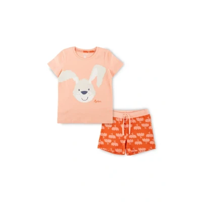 Abbildung von sigikid Set Nachtwäsche für Kinder, Größe: 110, Rosa rot shorty