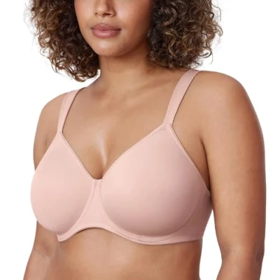 Abbildung von DELIMIRA Damen T Shirt Minimizer BH mit Bügel Große Größen Ohne Gepolstert Nacktes Rosa 95F