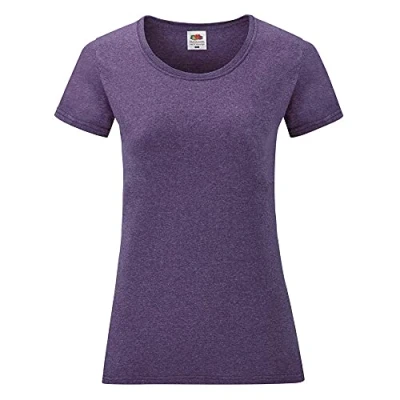 Abbildung von Fruit of the Loom T Shirt, Violett meliert, X Large
