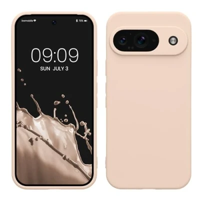 Abbildung von kwmobile Handyhülle kompatibel mit Google Pixel 9 Hülle Handy Case aus weichem Silikon in Coconut Swirl
