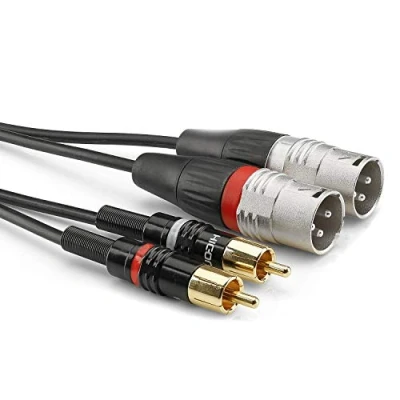 Abbildung von Sommer Cable HBP M2C2 0600 Audio Adapterkabel [2x Cinch stik 2x XLR 3 polet] 6.00 m Sort