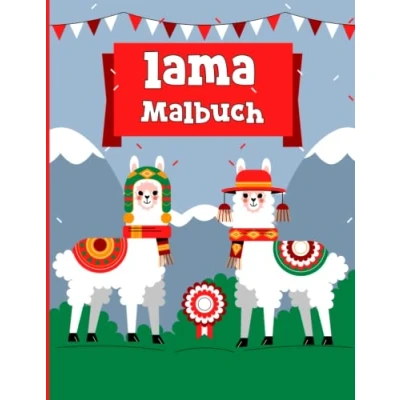 Abbildung von Lama Malbuch: Lustige und einfache Alpaka Malvorlagen Stressabbau Beruhigung für Kinder