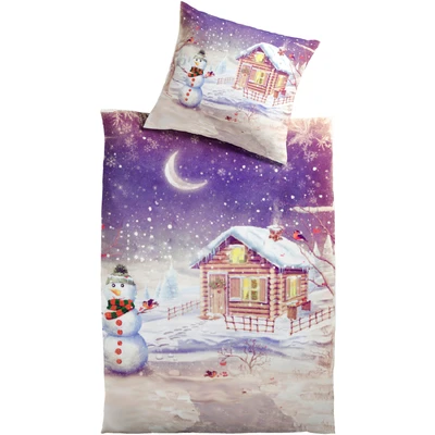 Abbildung von MESANA Bettwäsche &quot;Schneemann&quot;, (2 tlg.), aus Mikrofaser Plüsch