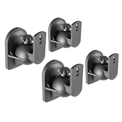 Abbildung von RICOO LH028 B (4 er Set) Lautsprecher Wandhalterung, tlg., 2x universal Wandhalter für Boxen schwenkbar neigbar)