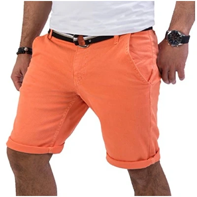 Abbildung von Rock Creek Herren Chino Shorts Hose Kurz Chinoshorts Inkl Gürtel Männer Sommer Bermuda Stretch Rc 2133 31 Coral