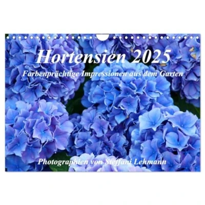 Abbildung von Hortensien 2025. Farbenprächtige Impressionen aus dem Garten (Wandkalender 2025 DIN A4 quer), CALVENDO Monatskalender