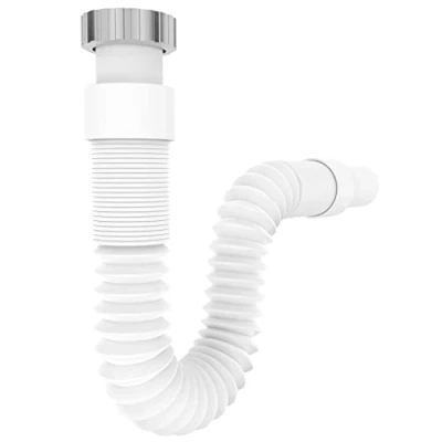 Abbildung von VARIOSAN Flexibler Ablaufschlauch 13972, 1 1/4&quot; x 32 mm, Siphon/Geruchsverschluss für Waschbecken, Ausziehbar von 320 880 mm