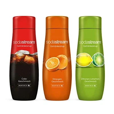 Abbildung von SodaStream Sirup Bundle Cola, Orange &amp; Zitrone Limette, 3x 440ml Getränkesirup für je bis zu 9 Liter Fertiggetränk