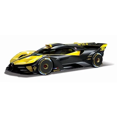 Abbildung von Bburago Sammlerauto Bugatti Bolide, gelb/schwarz, Maßstab 1:18