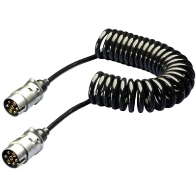 Abbildung von HELLA Elektrowendel mit Schraube 7 polig 12V schwarz/silber PU (Polyurethan)/Metall Menge: 1 8KA 004 797 021