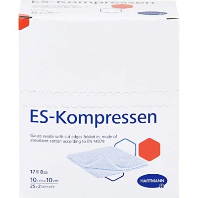 Abbildung von Es kompressen Steril 10x10 cm 8fach 25X2 St