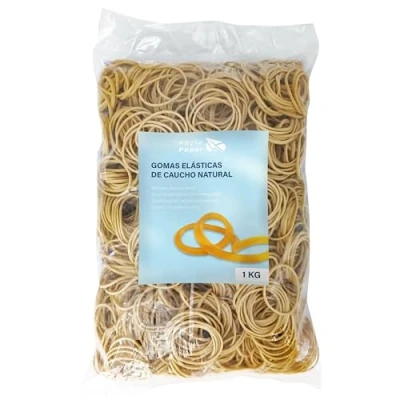 Abbildung von RAYLU PAPER Elastische Gummibänder Büro aus 100% Naturkautschuk, robust, wiederverwendbar, Gummiringe für und Zuhause (100 Ø x 2 mm, 1000g)
