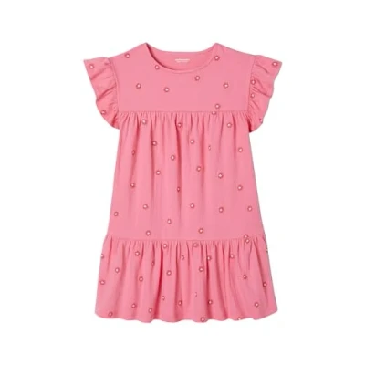Abbildung von Vertbaudet Besticktes Mädchen Kleid bonbon rosa 146/152
