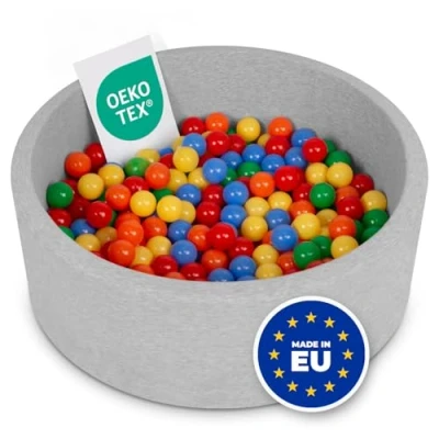 Abbildung von SELONIS Bällebad Kinder 90x30cm Bällepool für Baby 300 Bälle Enthalten