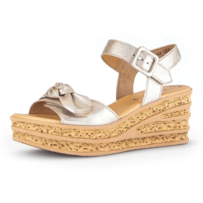 Abbildung von Gabor Keilsandalette, Sommerschuh, Sandale, Keilabsatz, mit Best Fitting Ausstattung