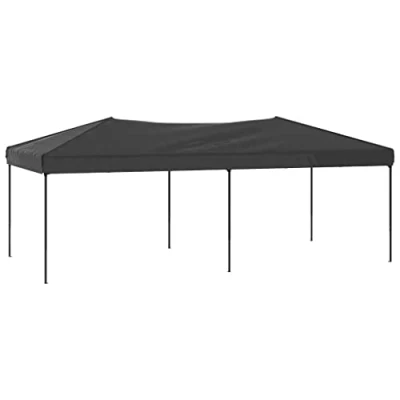 Abbildung von vidaXL Partyzelt Festzelt Camping Pavillon Faltpavillon Gartenzelt Grillzelt Terrasse Gartenpavillon Stahlrahmen Faltbar Anthrazit 3x6m