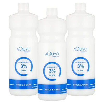 Abbildung von Creme Oxydant Entwickler 3% 1000ml (10 Volumen) für Haarfärbung, Haartönung oder Blondierung (3er Pack) Oxidationscreme mit Wasserstoffperoxid H2O2 Oxidant ist frei von Duftstoffen