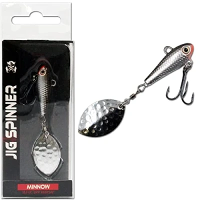 Abbildung von Wild Devil Baits Jig Spinner Spin Bleikopfspinner Spoon (10g, Minnow)
