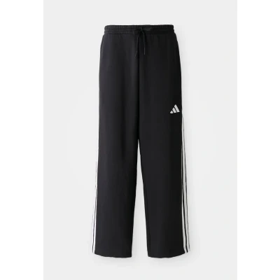 Abbildung von adidas Herren Essentials Three Stripes Fleece Wide Leg Pant, Black/White, XS