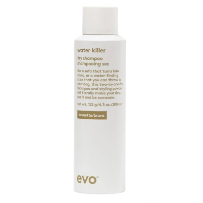Abbildung von Evo water kill dry shampoo brunette 200ml I 2 in 1 Trockenshampoo, Styling Spray für alle Haartypen, braunes Haar Weniger Schäden durch Waschen, Föhnen vegan, ohne Sulfate