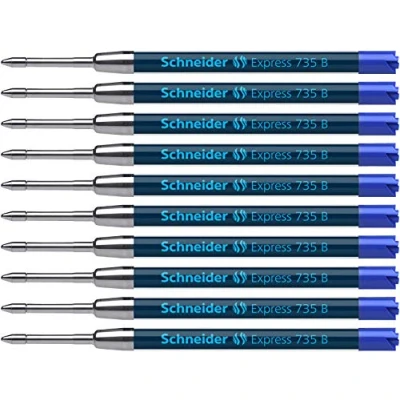 Abbildung von Schneider 7373 Express 735 B Internationale Großraummine (dokumentenecht) 10er Packung blau ,