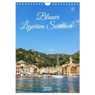 Abbildung von Blauer Ligurien Sommer (Wandkalender 2025 DIN A4 hoch), CALVENDO Monatskalender