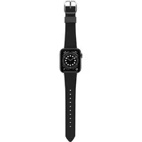 Abbildung von OtterBox Symmetry Cactus Leather Uhrenarmband für Apple Watch 45/44/42mm, weiches, angenehmes und strapazierfähiges Watch, Schwarz
