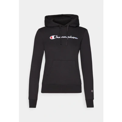 Abbildung von Champion Icons Hoodie Large LOGO Kapuzenpullover, Damen, Größe: Large, Black