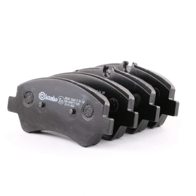 Abbildung von BREMBO P 24 160 Bremsbelagsatz für Verschleißwarnanzeiger vorbereitet mit Bremssattelschrauben ohne Zubehör FORD: Transit V363 Bus