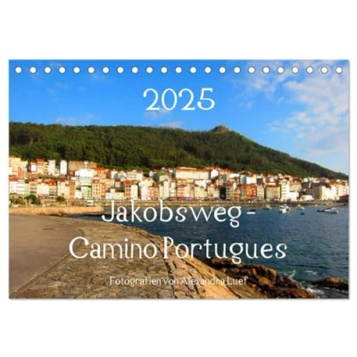 Abbildung von Jakobsweg Camino Portugues (Tischkalender 2025 DIN A5 quer), CALVENDO Monatskalender