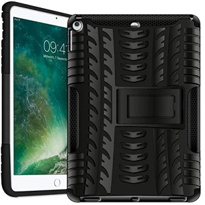 Abbildung von Verco Hülle für Neu iPad 2018/2017 9.7, Outdoor Schutzhülle Armor Tablet Case Cover (6. Generation), Schwarz