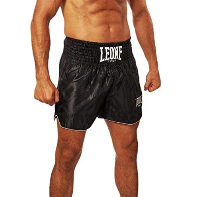 Abbildung von LEONE 1947, Einfache Kick Thai Shorts, Unisex Erwachsene, Schwarz, XL, AB766