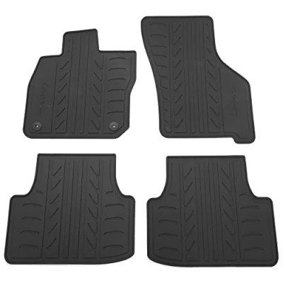 Abbildung von Seat 5FB061500B041 Gummi Fußmatten Premium Allwettermatten 4X Gummimatten, mit Leon Schriftzug, nur für Mild Hybrid