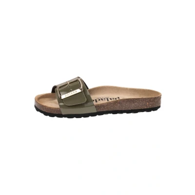 Abbildung von Palado Malta EGS Pantolette flach, Damen, Größe: 39, Khaki lack Schuhe