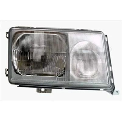 Abbildung von TYC 20 3091 15 2 Scheinwerfer links H4, H3 mit Nebelscheinwerfer Lampenträger MERCEDES BENZ: W124 Coupe, T modell, Limousine